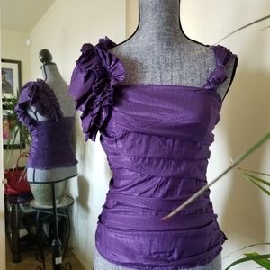 Purple Ruffled Top - Size Small